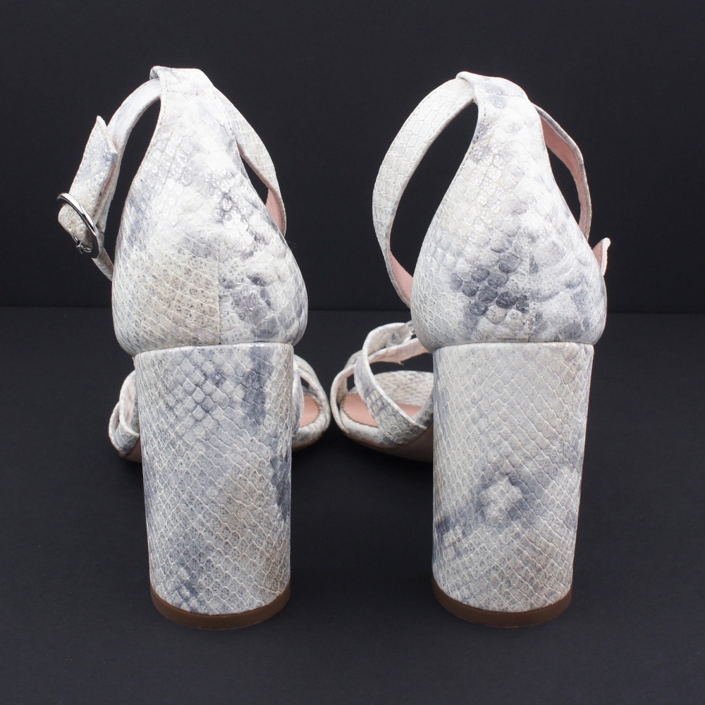 New JCREW Stella Heels Metallic Snakeskin Leather - Picture 7 of 7